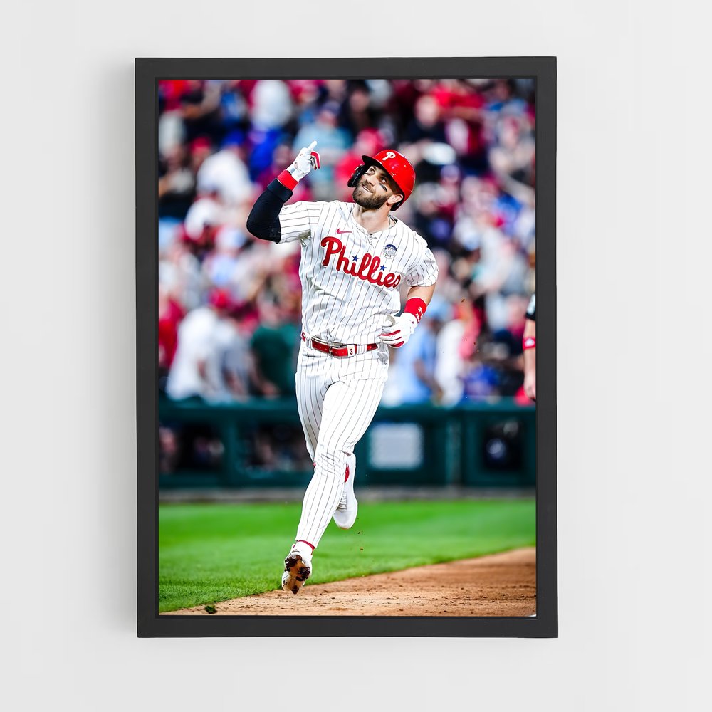Poster L'Élan des Phillies – affiche Baseball (vue 2)
